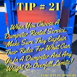 Tipping the Dumpster