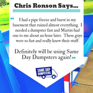 Burr Ridge Dumpster Review