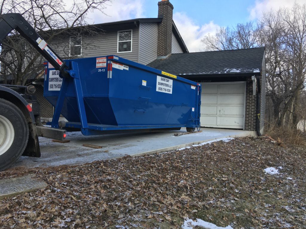 20 Yard Dumpster In Use