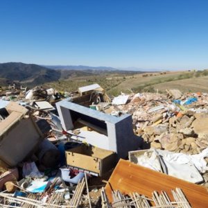 Landfill Cluttered By Furniture