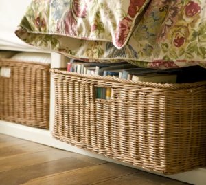 baskets and bins for storage