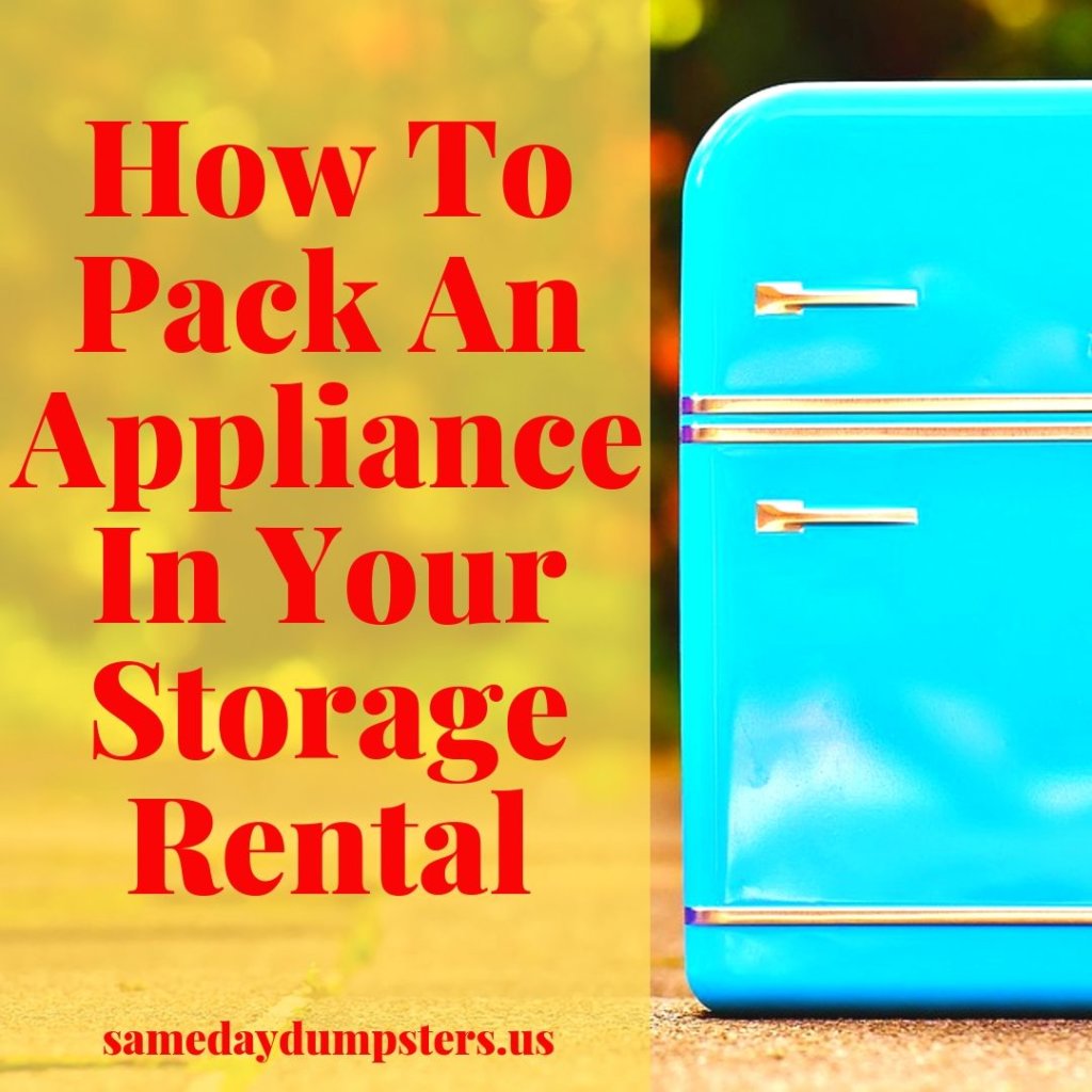 Storing Appliances