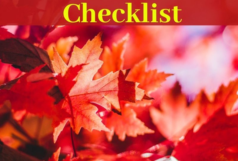 Fall Prep Checklist
