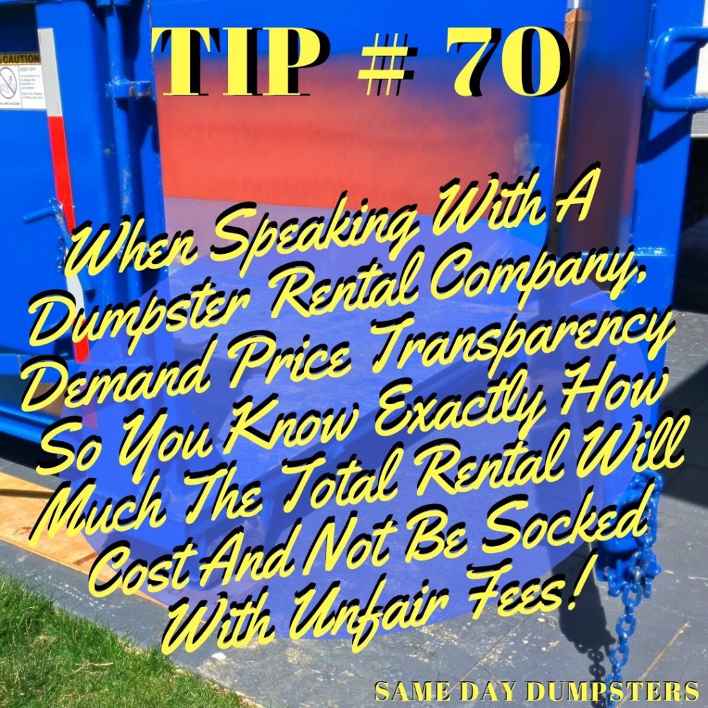 Weekly Dumpster Rental Tips